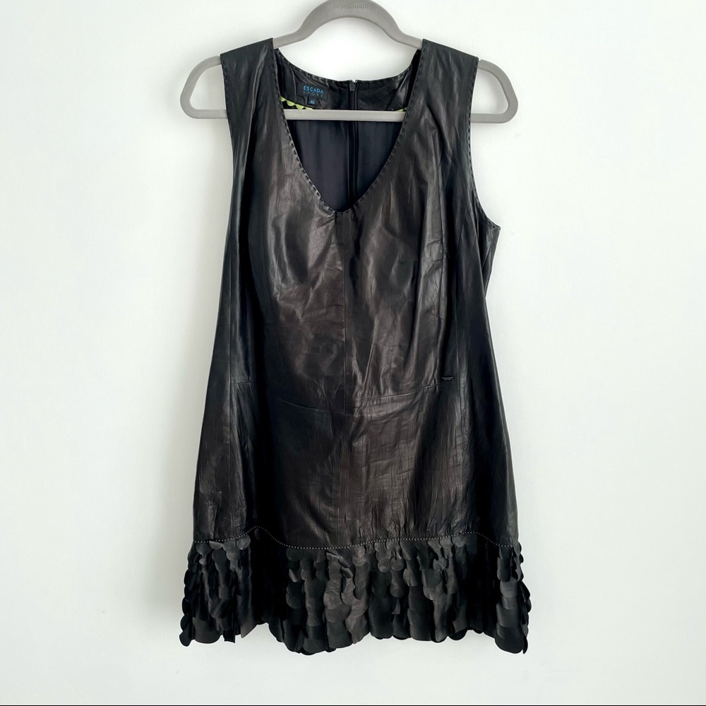 Escada Sport Leather Sleeveless Dress